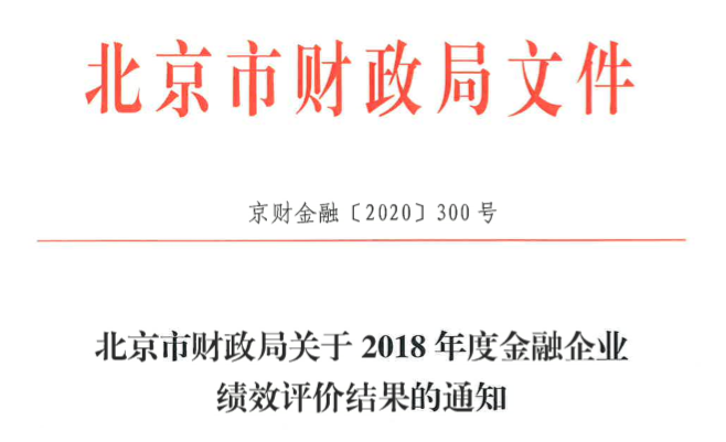 北汽财务公司荣获金融企业绩效A级评价